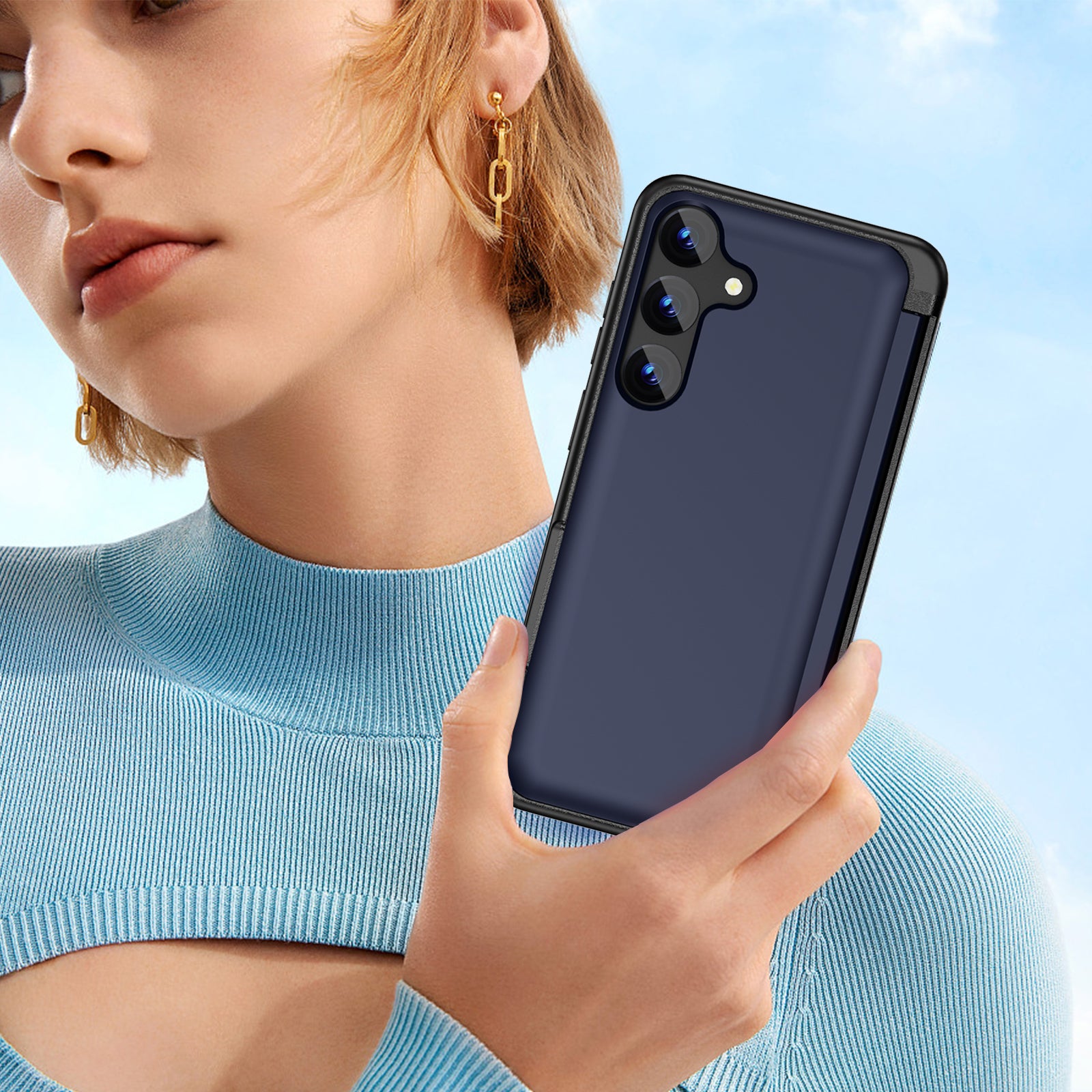 For Samsung Galaxy S23 FE Case Card Holder Shockproof TPU+PC Phone Cover with Flip Kickstand For Samsung Galaxy S23 FE Case Card Holder Shockproof TPU+PC Phone Cover with Flip Kickstand